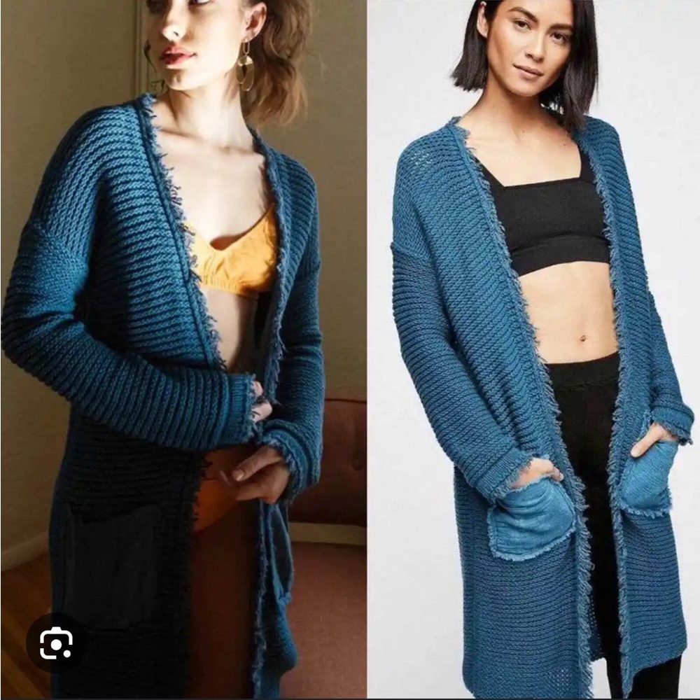 Free People patchwork fringe sweater